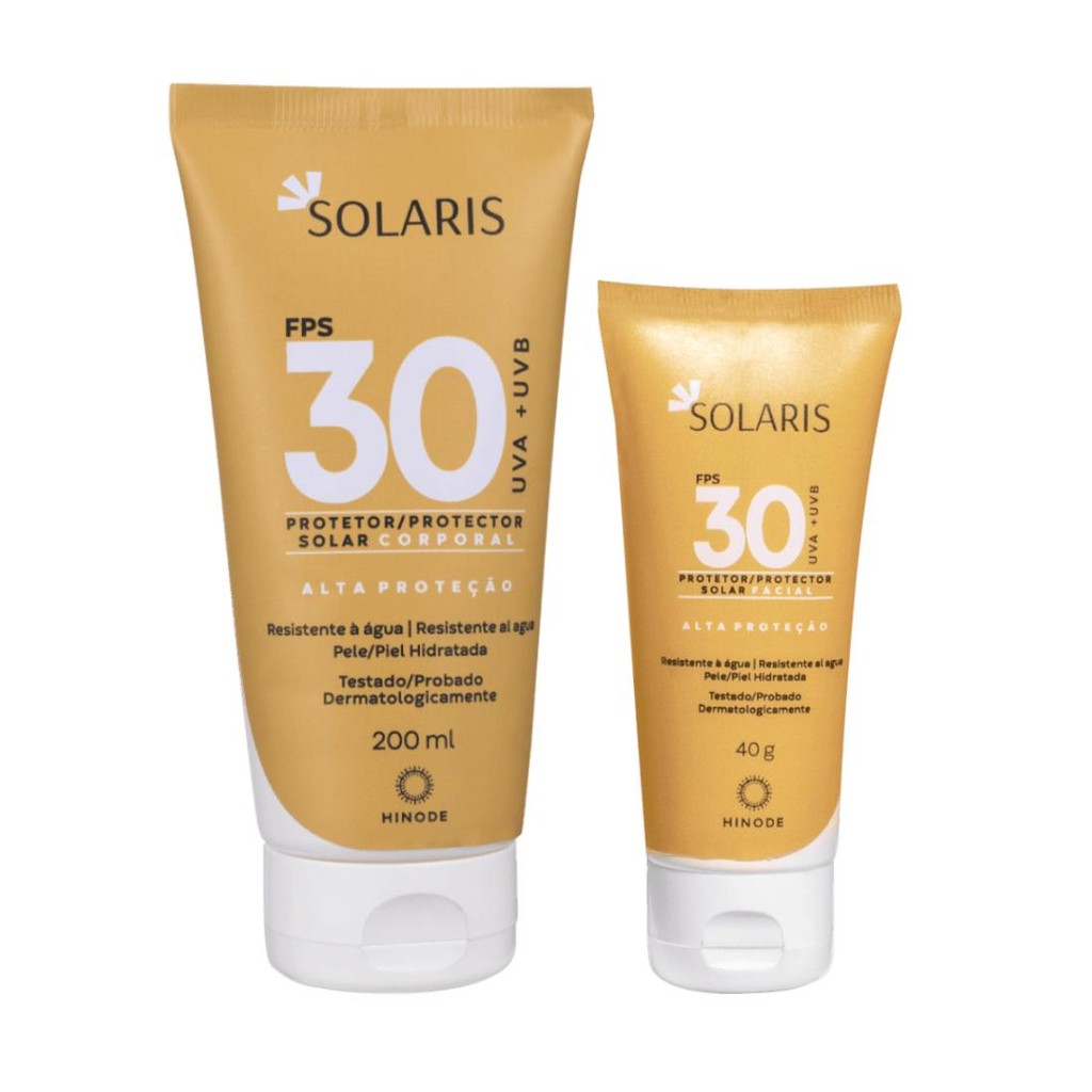 Kit Protetor Solar Corporal e Facial Solaris FPS 30 Solaris