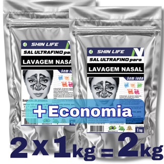 Sal Micronizado para Lavagem Nasal Sem Iodo 2kg em Oferta na Shopee