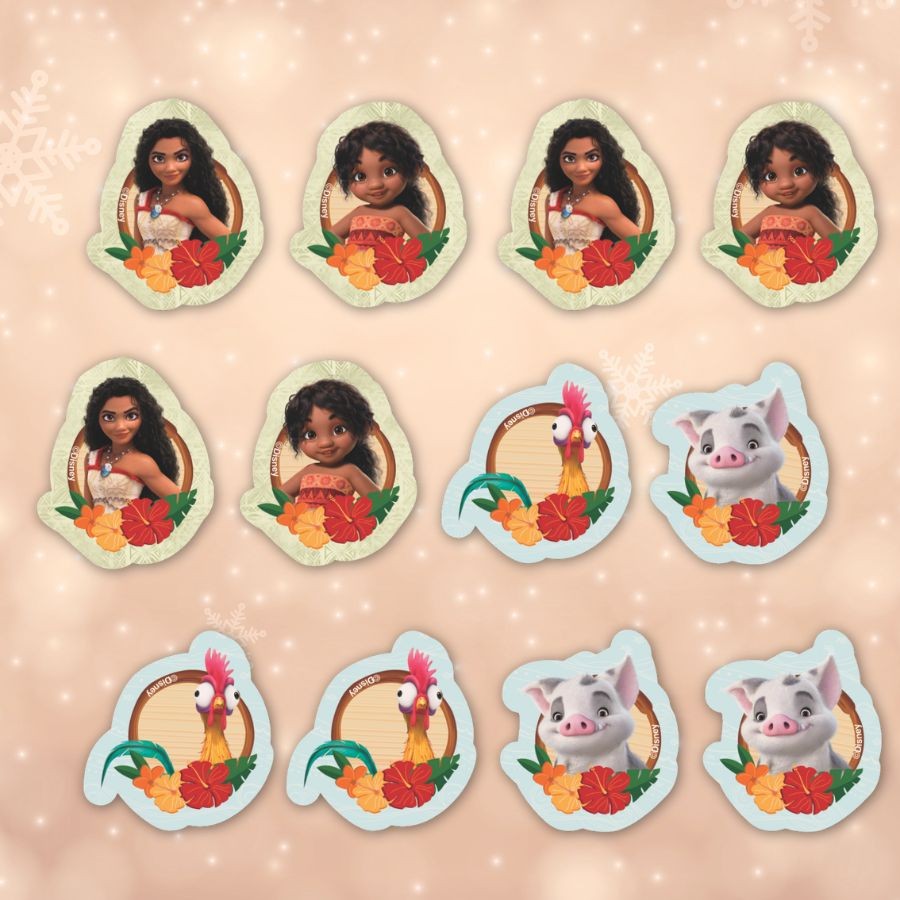 Aplique Imp em EVA - Moana 2 - 12 unidades - Disney Original - Rizzo