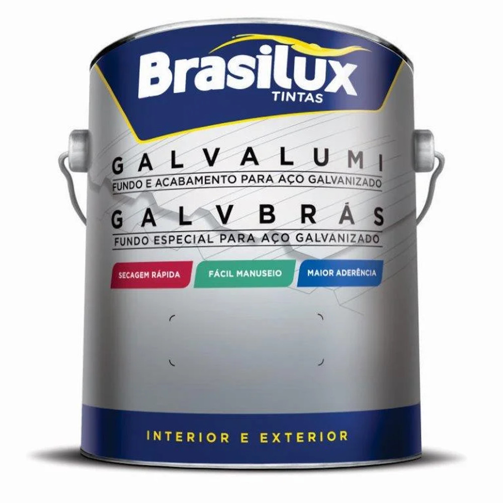 Fundo e Acabamento Sintético para Galvanizados e Alumínio Galvalumi Branco 3,6L Brasilux