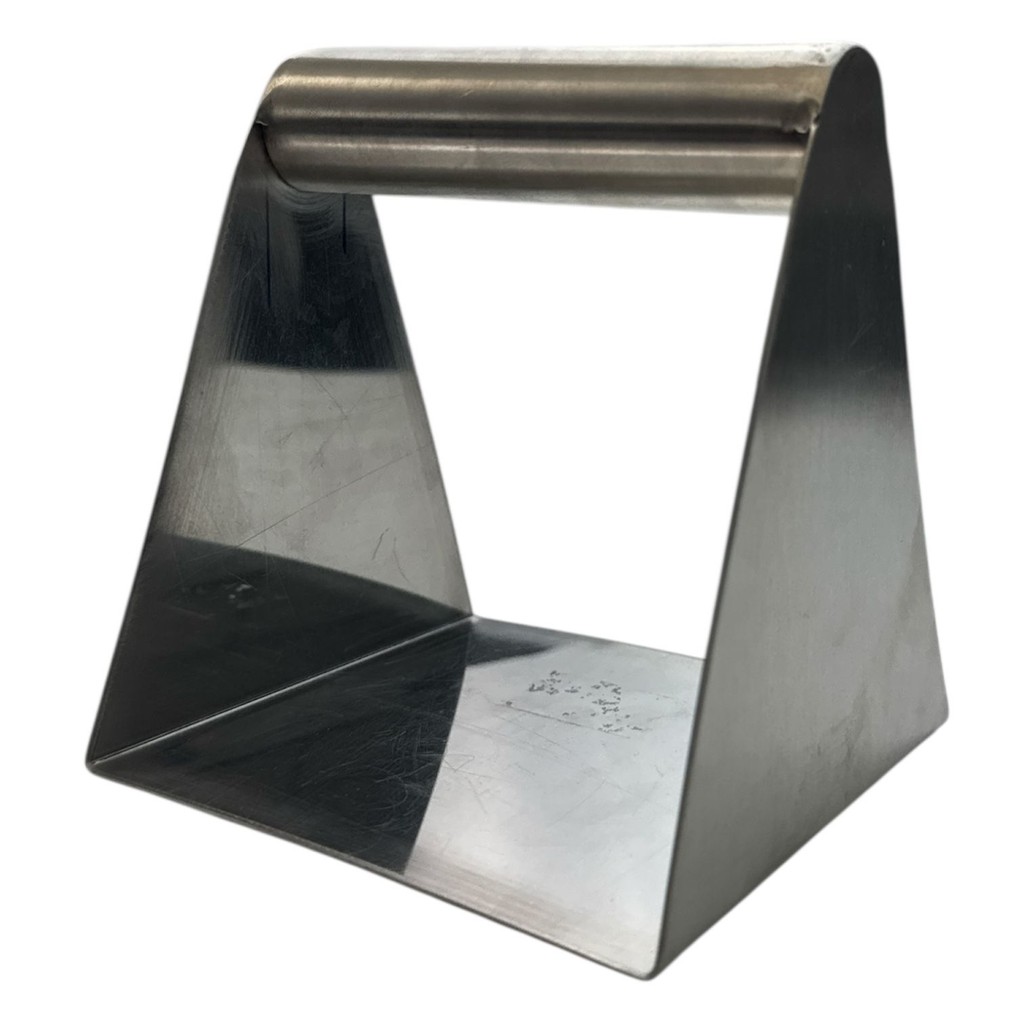 PRENSA SMASH BURGUER E BIFE EM INOX PROFISSIONAL  11x11x12CM