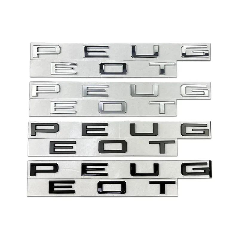 Etiqueta Adesiva Do Emblema Porta-Malas Traseiro Carro Com Letras De Metal Para Peugeot 3008 308 2008 208 408 4008 GT 50
