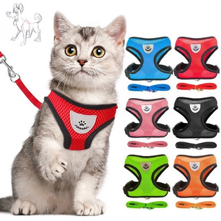 Coleira Peitoral Com Guia para Cães E Gatos Colete Respirável Regulável Super Confortável…