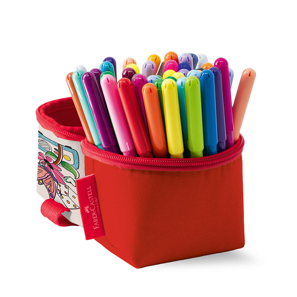 Caneta hidrográfica Vai e Vem com 50 cores 15.0150VVZF Faber-Castell em Oferta na Shopee