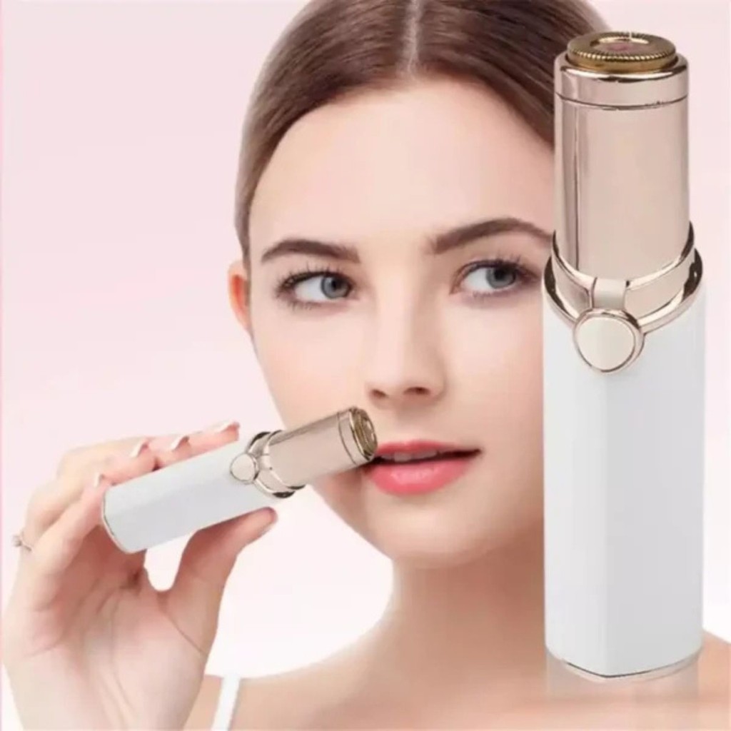 Kit Depilador Facial Batom + Caneta Depiladora Sobrancelha Indolor