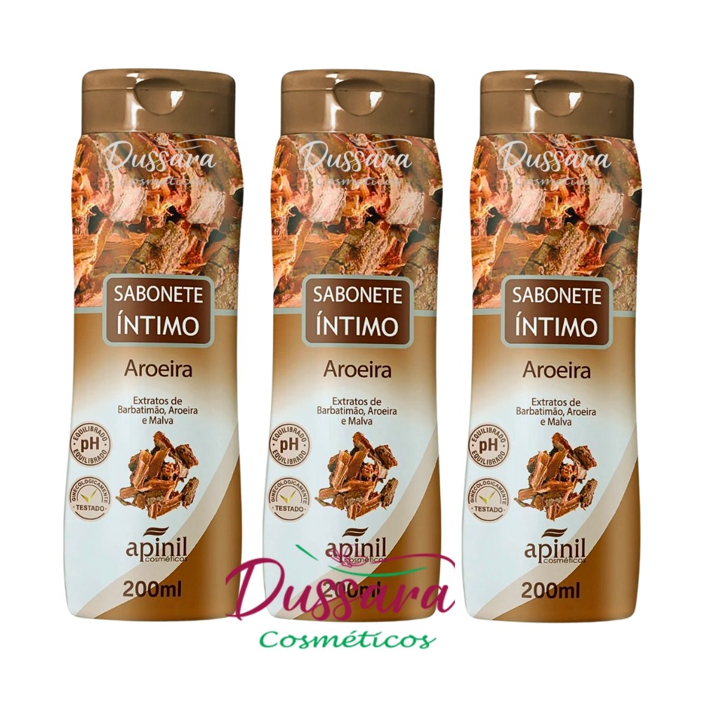 Kit C\ 3 Sabonete Íntimo Feminino Refrescante Aroeira l 210ml Apinil l Ameniza odores em Oferta na Shopee