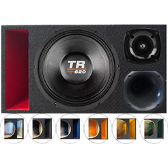 CAIXA TRIO DUTO RÉGUA COLORIDO ALTO FALANTE TRITON TR 620 UNLIKE 400
