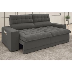 Sofá Omega 2,00m Assento Retrátil e Reclinável Velosuede - NETSOFAS