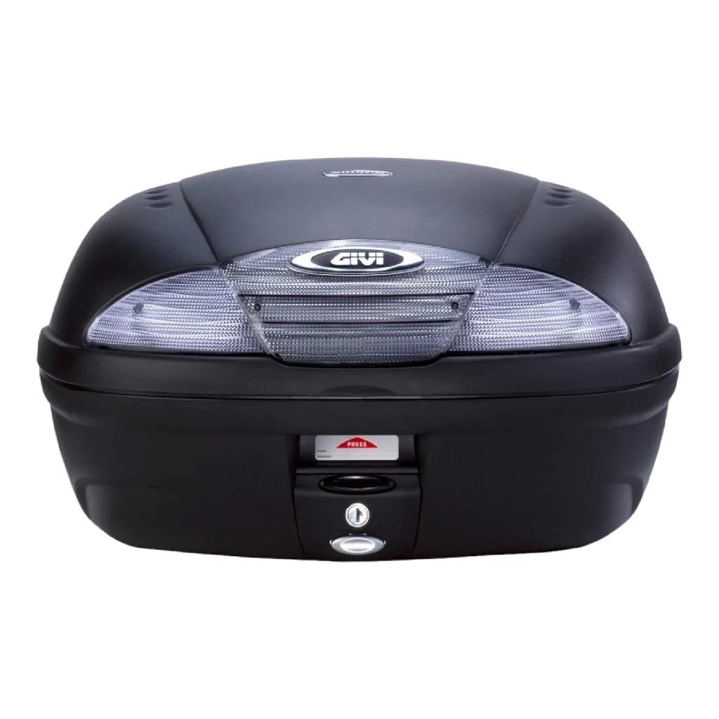 KIT BAU 45L MONOLOCK SIMPLY GIVI FUME E450NT + BAGAGEIRO SCAM Fazer 250 Scam Fiberforce Fz25 2024