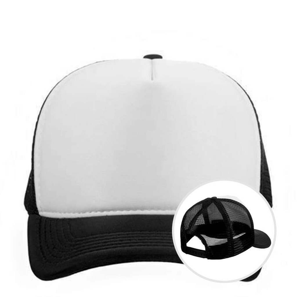 Boné Trucker Preto com Frente Branca para Sublimação em Oferta na Shopee