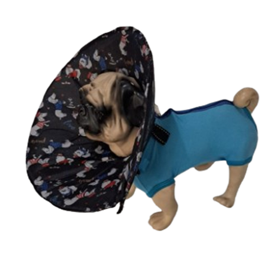 Colar elizabetano  protetor pet, cone pós cirúrgico para cães  Pug/Buldog/Shih tzu