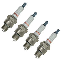 Kit 4 Vela Ignição B7hs10 Barco Lancha Motosserra Sthil Yamaha Maritimo Motor Popa 2Tempos