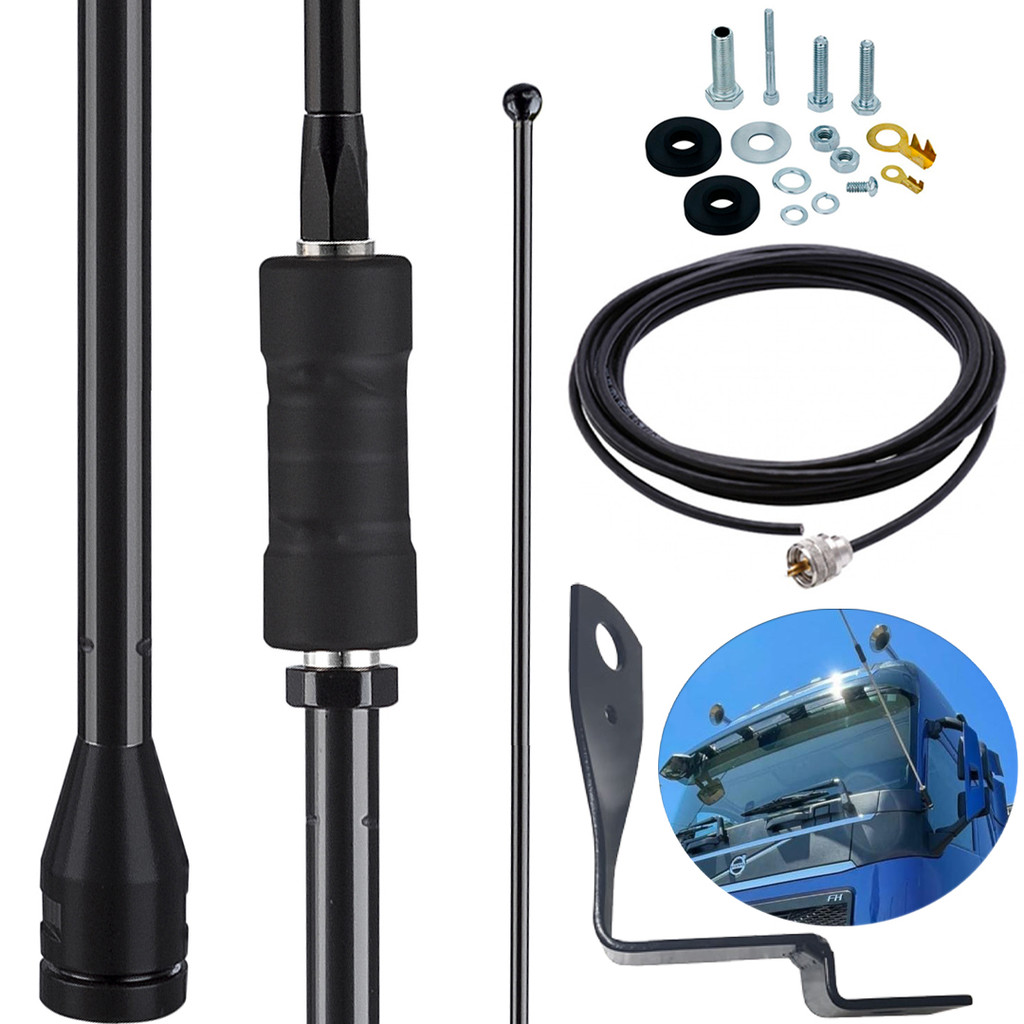 Antena Px Bobinada Mini Argentina 1,08m Cabo 5,5m Volvo Fh