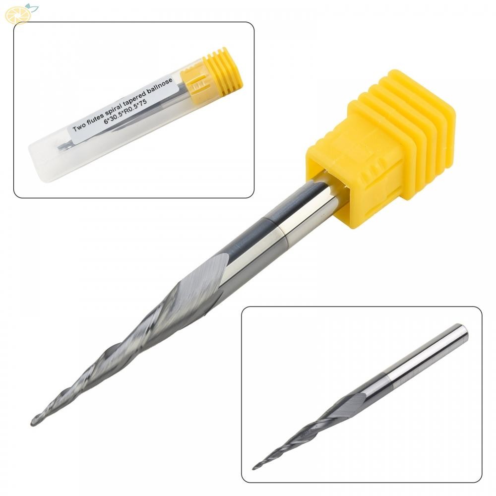 Ferramentas Úteis De Broca CNC Ferramenta Manual De Aço De Tungstênio R0.5 * D6 * 30.5 * 75L Fresas De Extremidade