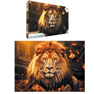 Quebra Cabeça 1000 Peças Paisagens Rei da Savana em Oferta na Shopee