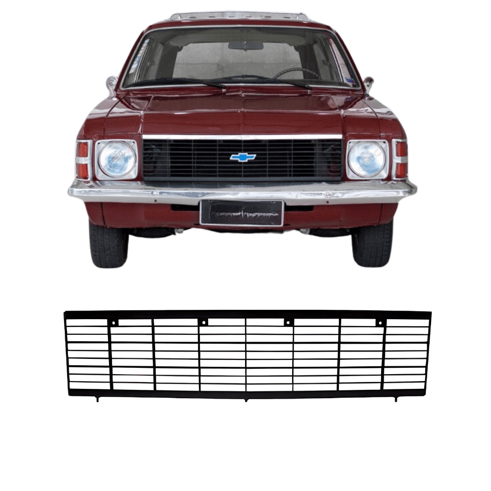 Grade do Radiador Opala Caravan 1975 a 1979 Preta