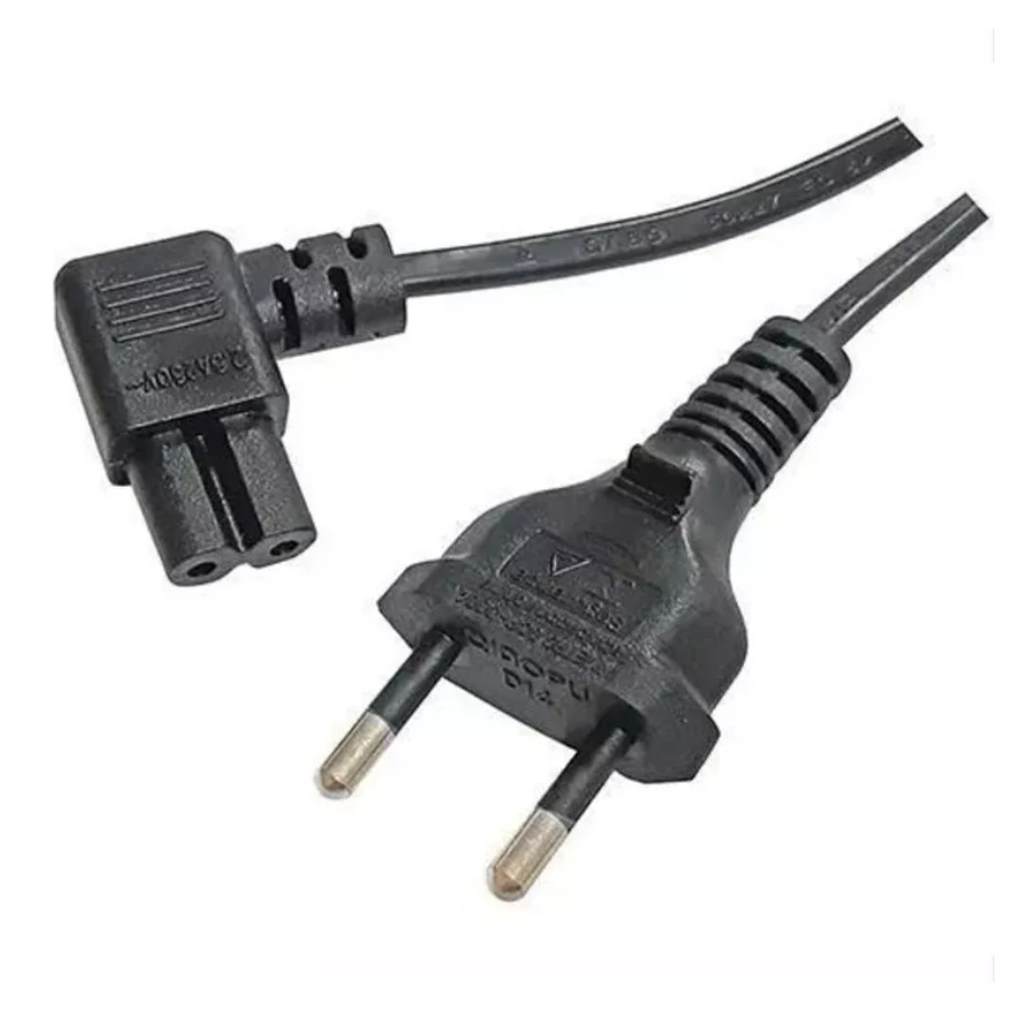 Cabo de força Philips tipo 8 fio 2X0,50 1.5M 90 grau em Oferta na Shopee