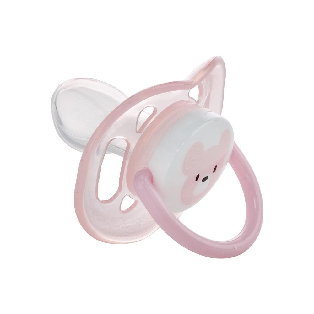 Chupeta Decorada Ursa Bear Rosa Menina Plasutil - Mom & Baby