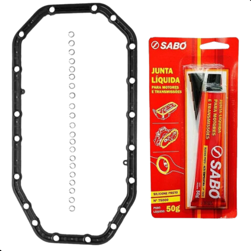 Junta Cárter + Cola Sabó - Gol Voyage Parati Fox AT POWER em Oferta na Shopee