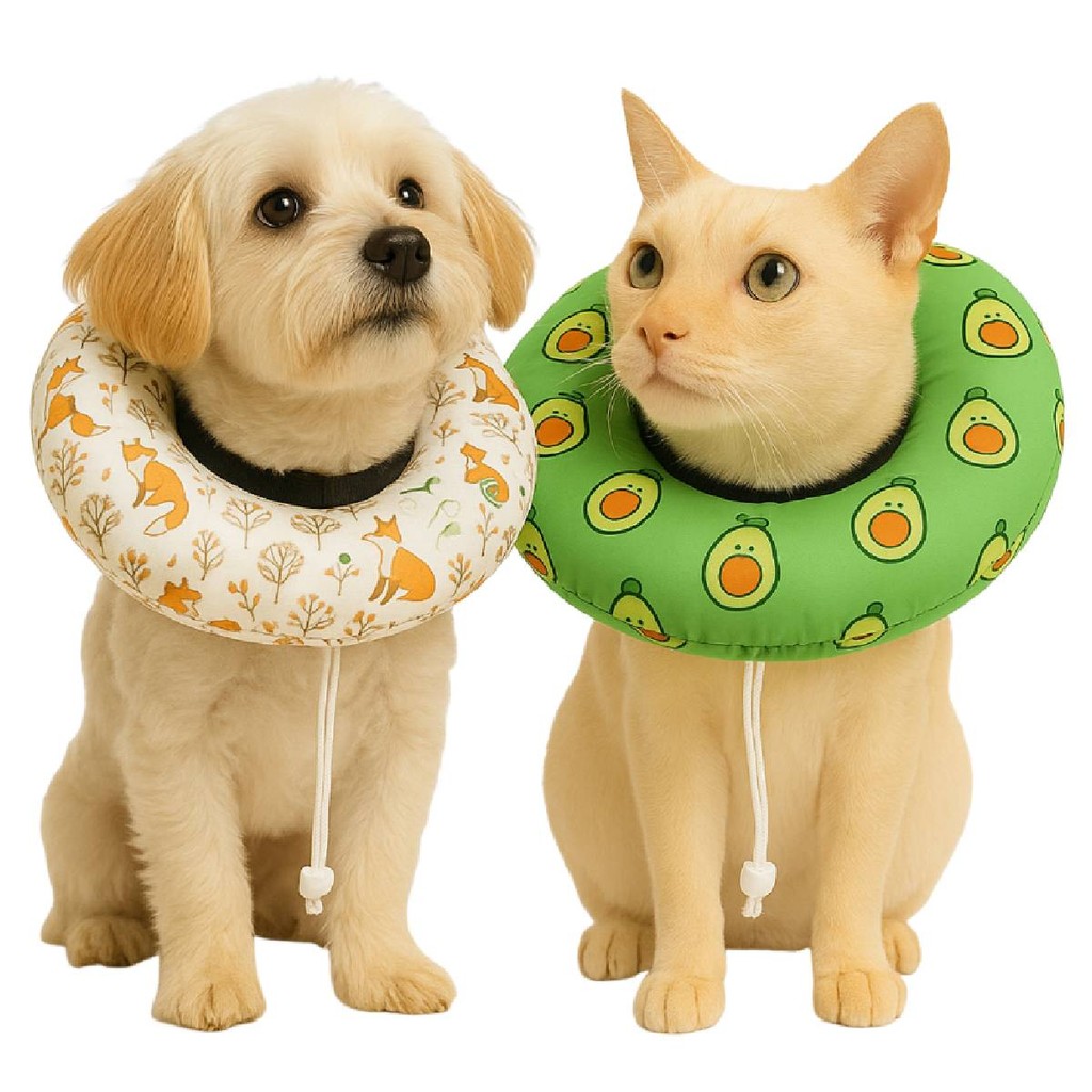Colar Elizabetano Ajustável Macio Gatos E Cães pós cirúrgico