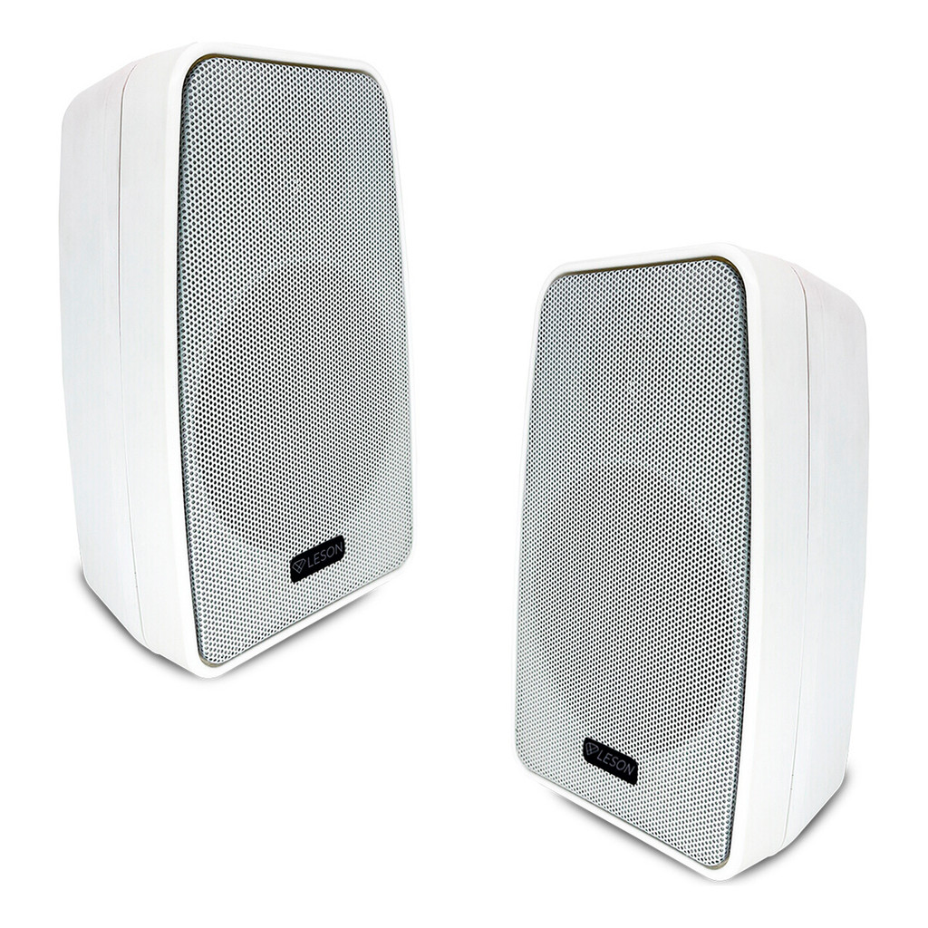Caixa de Som Ambiente Externos e internos 70W 8 Ohms Brancas Resistente à Água Tela Metálica - Leson em Oferta na Shopee