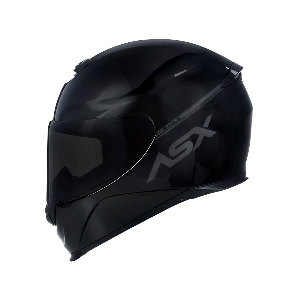 Capacete Fechado Eagle Solid Fosco Preto e Cinza ASX
