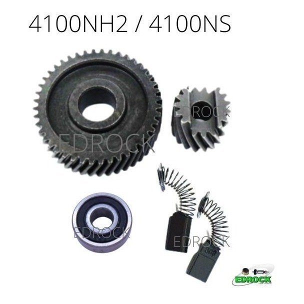 Serra Marmore Makita 4100NS 4100NH2 CC2014 Kit com Engrenagem Pinhão Rolamento Escova Carvão