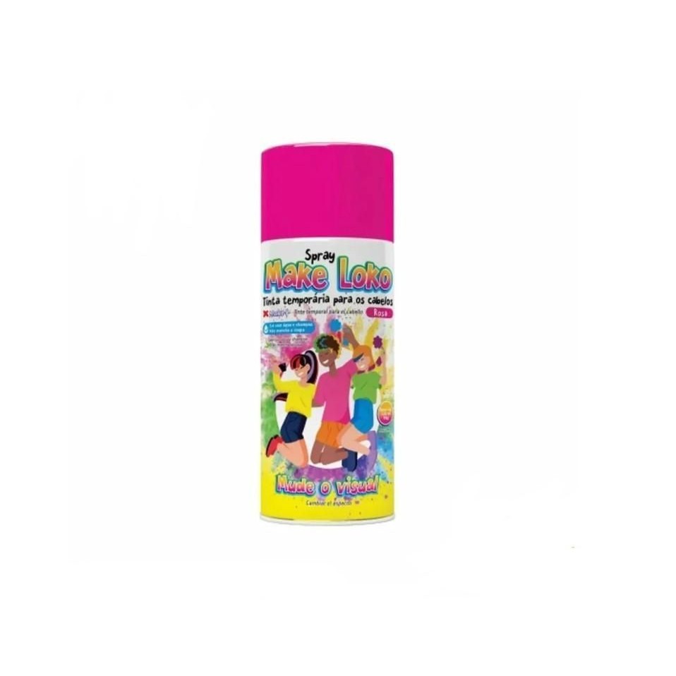 TINTA DE CABELO SPRAY MAKE ROSA -TINTA TEMPORÁRIA PARA CABELO