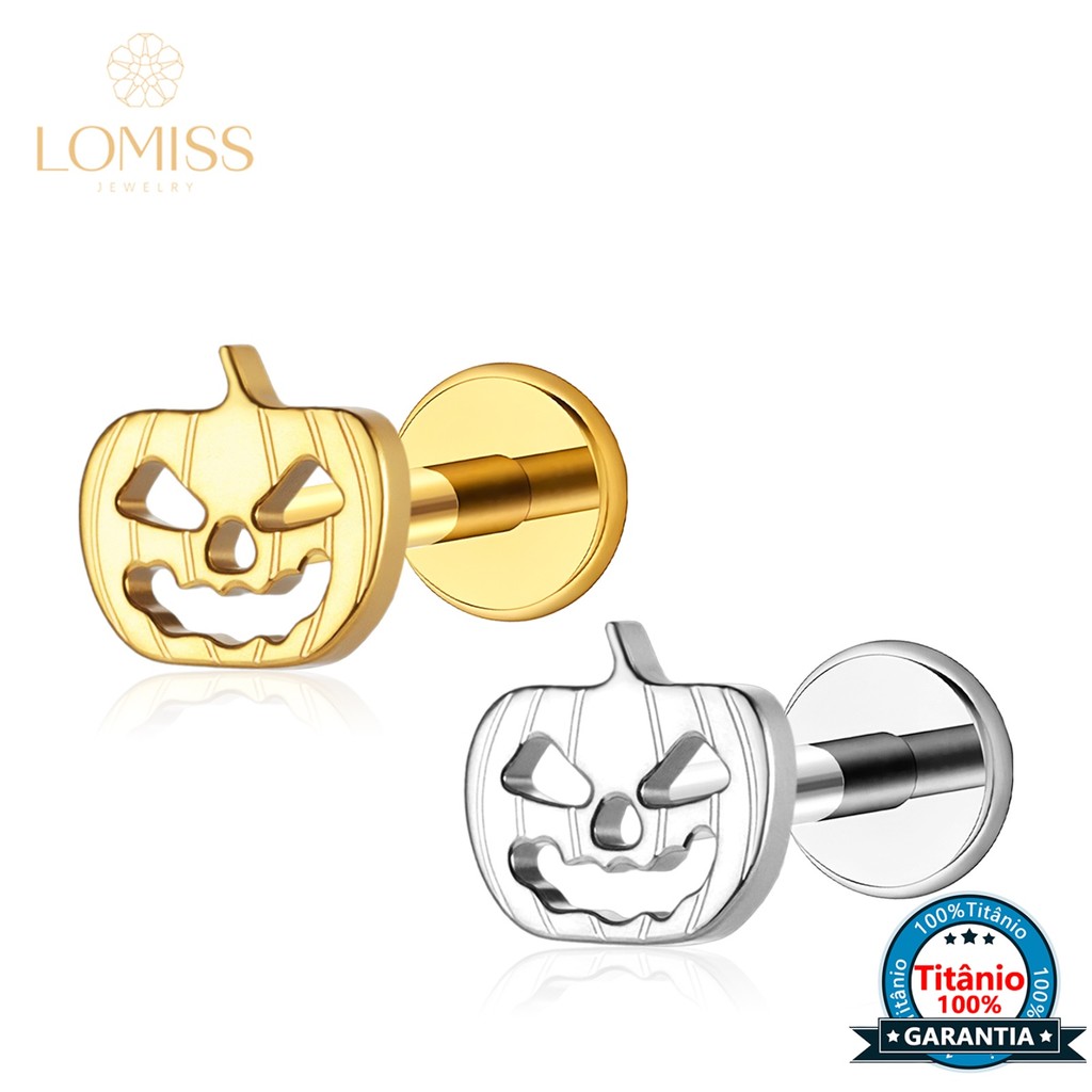 Piercing Orelha Helix Conch Labret Titânio Abóbora em Oferta na Shopee