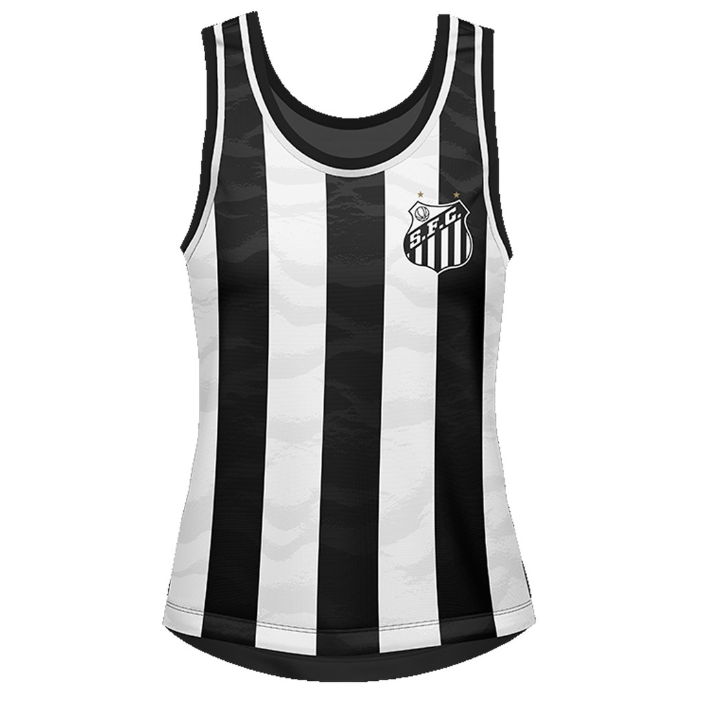 Camisa Santos Feminina Regata Hino Oficial Braziline