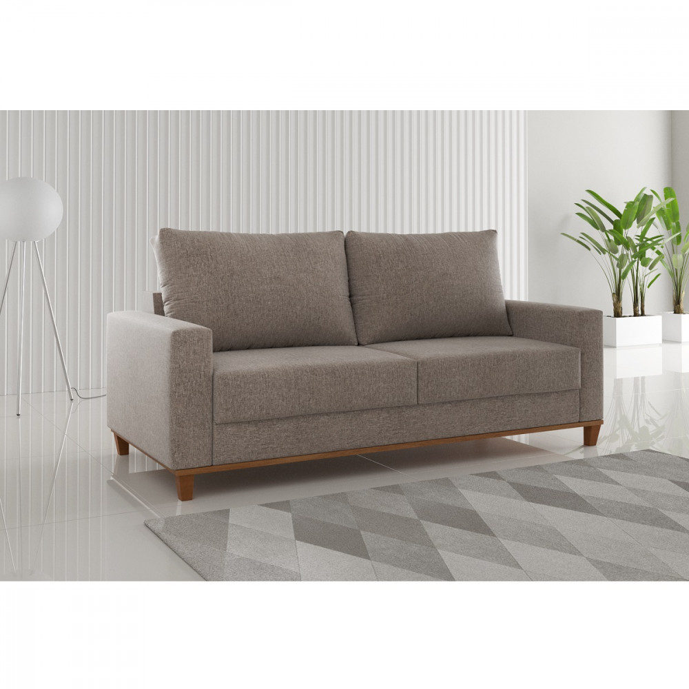 Sofá 3 Lugares Linho 180cm Vicente Viero Móveis em Oferta na Shopee