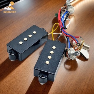 [Sunburst1 . br] Conjunto De Captador De Baixo De 4 Cordas Circuito De Pré-Amplificador Elétrico Para Graves Ativo
