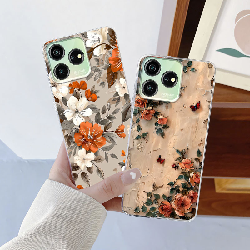 Para ZTE Blade V50 Design 4G 5G V50 Vita Caso De Telefone Luxo Lâmina V50 Flor Inteligente Claro Silicone Capa Protetora