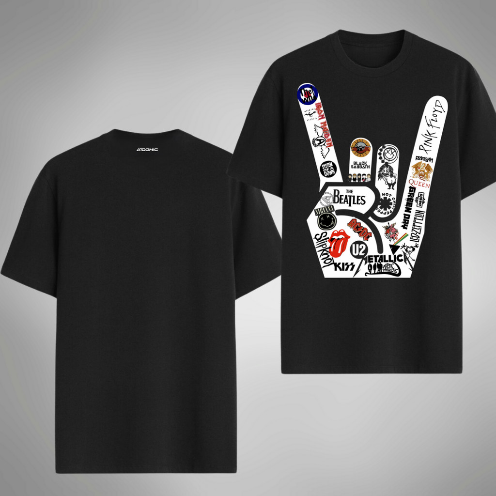 Camiseta Unissex Algodão Premium Casual Algodão 30.1 Rock Camisa Estampada Bandas