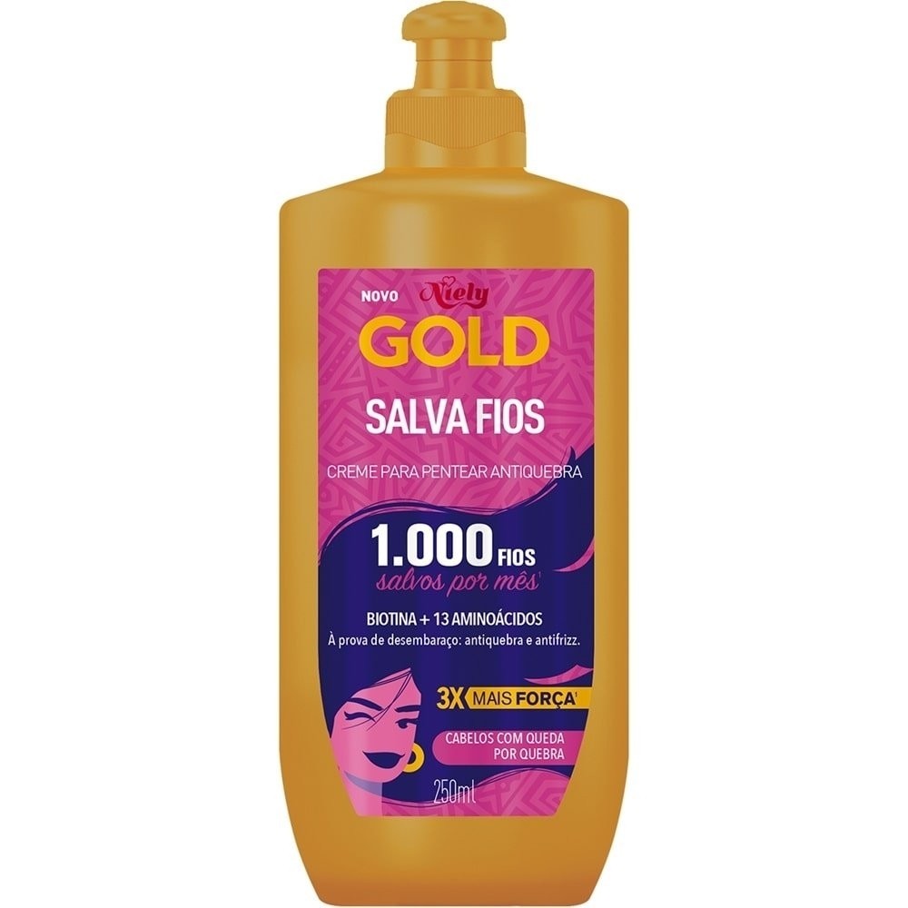 Creme para Pentear Niely Gold Salva Fios 250ml