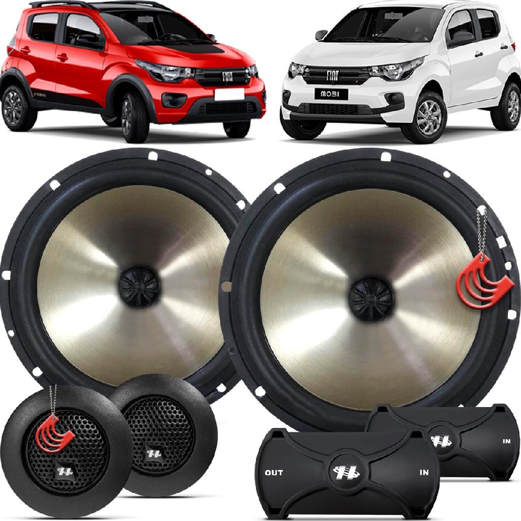 Kit Alto Falantes Dianteiros Fiat Mobi 2016 até 2021 - Hurricane Platino Duas Vias 320w em Oferta na Shopee