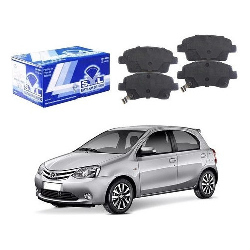Pastilha Freio Etios 1.3 1.5 2013 2014 2015 2015 2016 2017