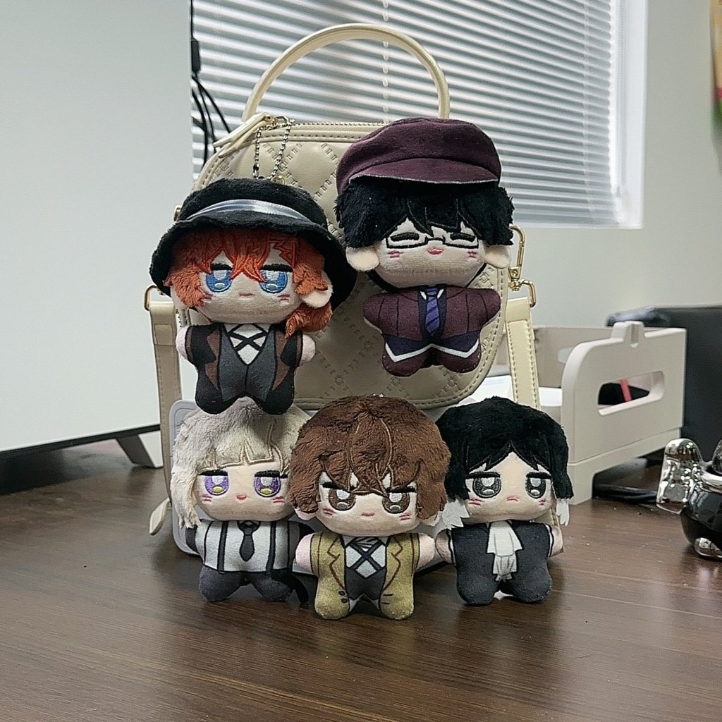 Anime Bungo Stray Dogs Plush Toy Recheado Pingente Daizai Osamu Nakahara Chuuya Ryunosuke Akutagawa Chaveiro Soft Boneca