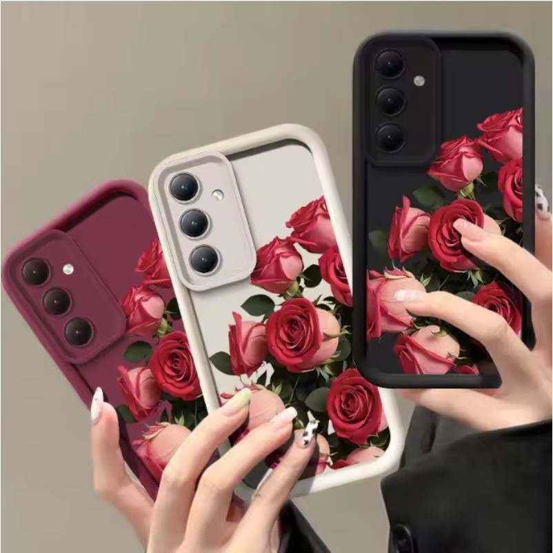 Para Samsung Galaxy A57 A37 S26 FE A21S A20S A15 A14 A13 A07 A17 A06 A04 A04e A03S A05 A05S 4G 5G Ins Romântico Rosa Ver