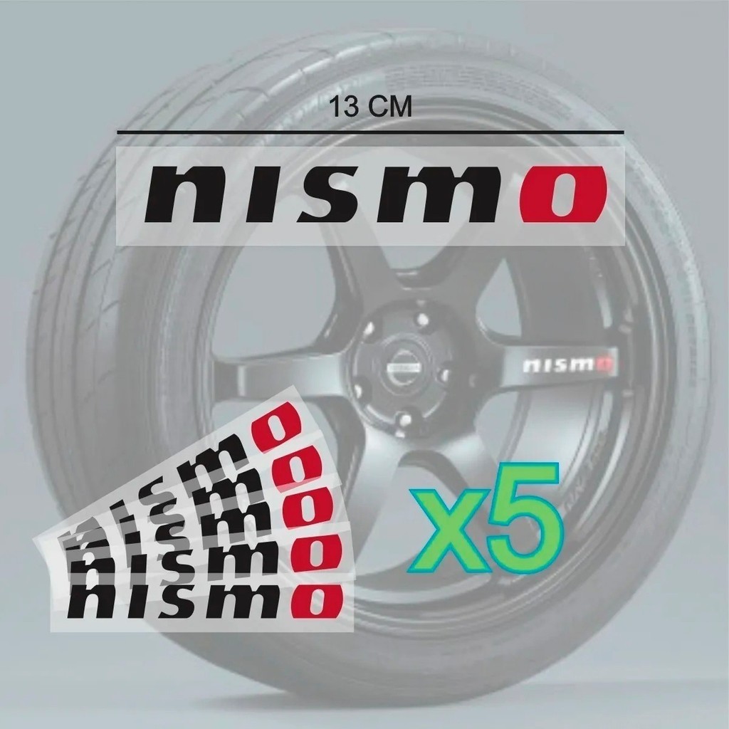 Kit 5 Adesivo Nismo Nissan Kicks Tiida Versa Sentra March