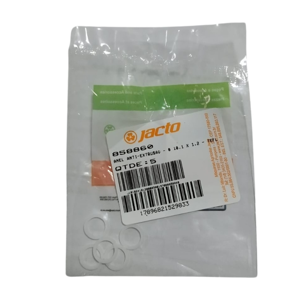 ANEL ANTI-EXTRUSAO P Lavadora  10,1X1,2 GATILHO JACTO 7000 858860 05 un