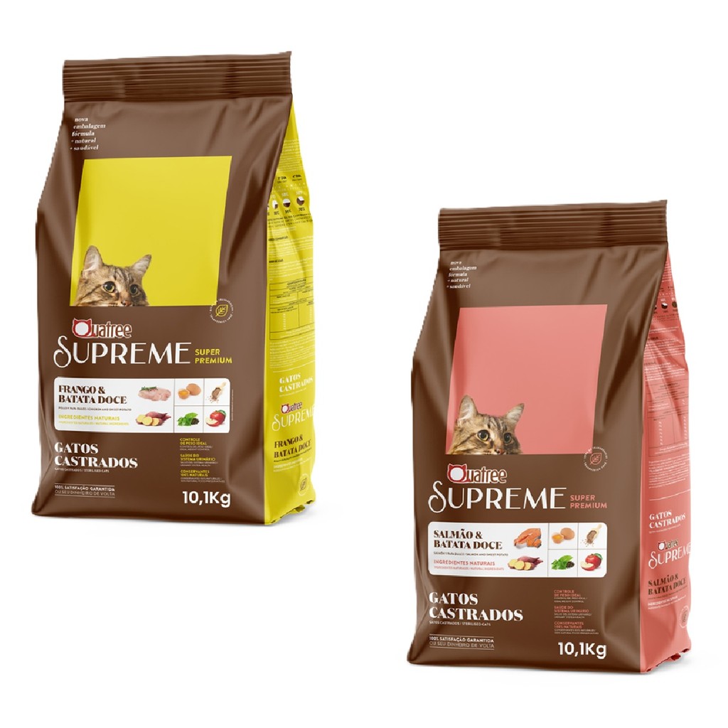 Ração Quatree Supreme Gatos Castrados - 10,1Kg