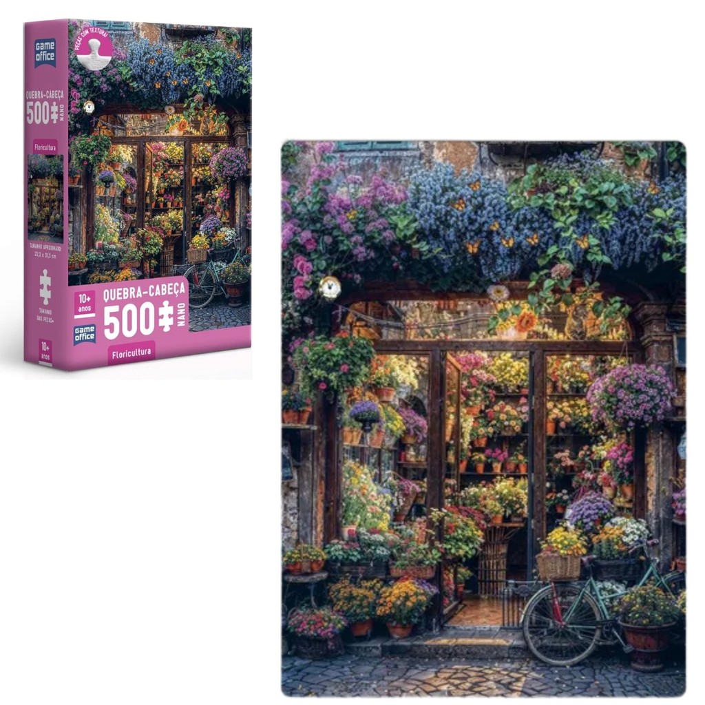 Quebra Cabeça Floricultura 500 Peças Nano Toyster em Oferta na Shopee