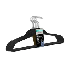 Cabide Emborrachado Preto 40,5cm My Closet Ordene 10 Unidades