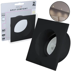 Spot Led Comfort Embutir 5w 4000k Branco Neutro 9,4cm 110v/220v Bivolt Ip20 Redondo Preto Cod:908834086 Deluxe by avant