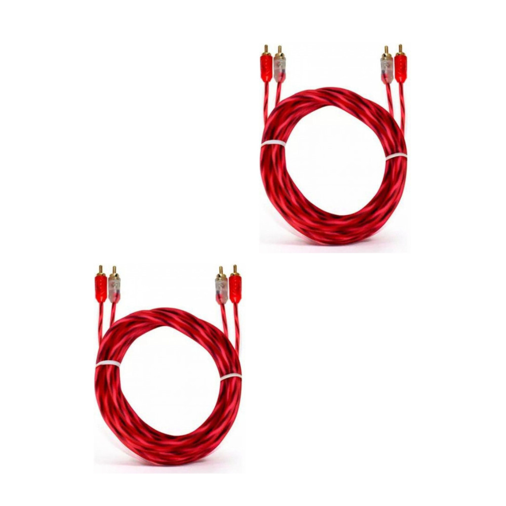 Kit 2 Cabo Rca Cristal 1 Metro Matte Som Automotivo Universal em Oferta na Shopee