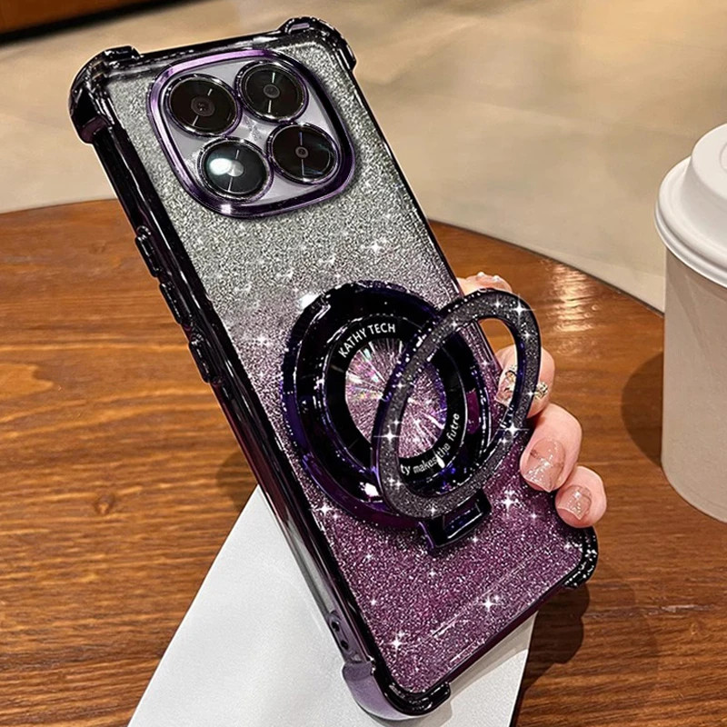 Para Xiaomi Redmi Nota 14 14C 14Pro 14ProPlus 13 13C 13Pro 12 11S 10S POCO X6 F6 M6 Pro Capa De Luxo Glitter Suporte Cas em Oferta na Shopee