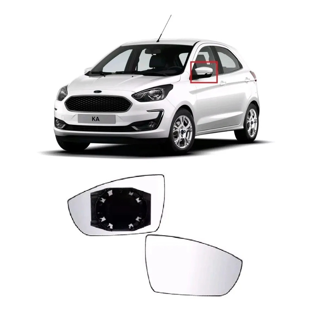 Lente Espelho Com Base Retrovisor Ka 2015 2016 2017 2018 2019
