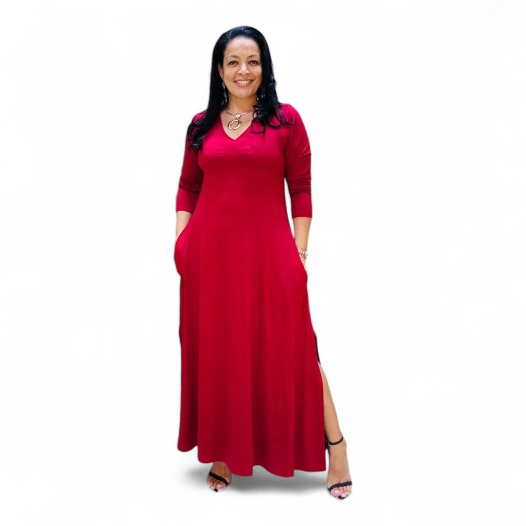 Vestido Feminino Plus Size Longo Viscolycra Lançamento Verão - Moda Evangélica Elegante Confortável Não Fica Transparent