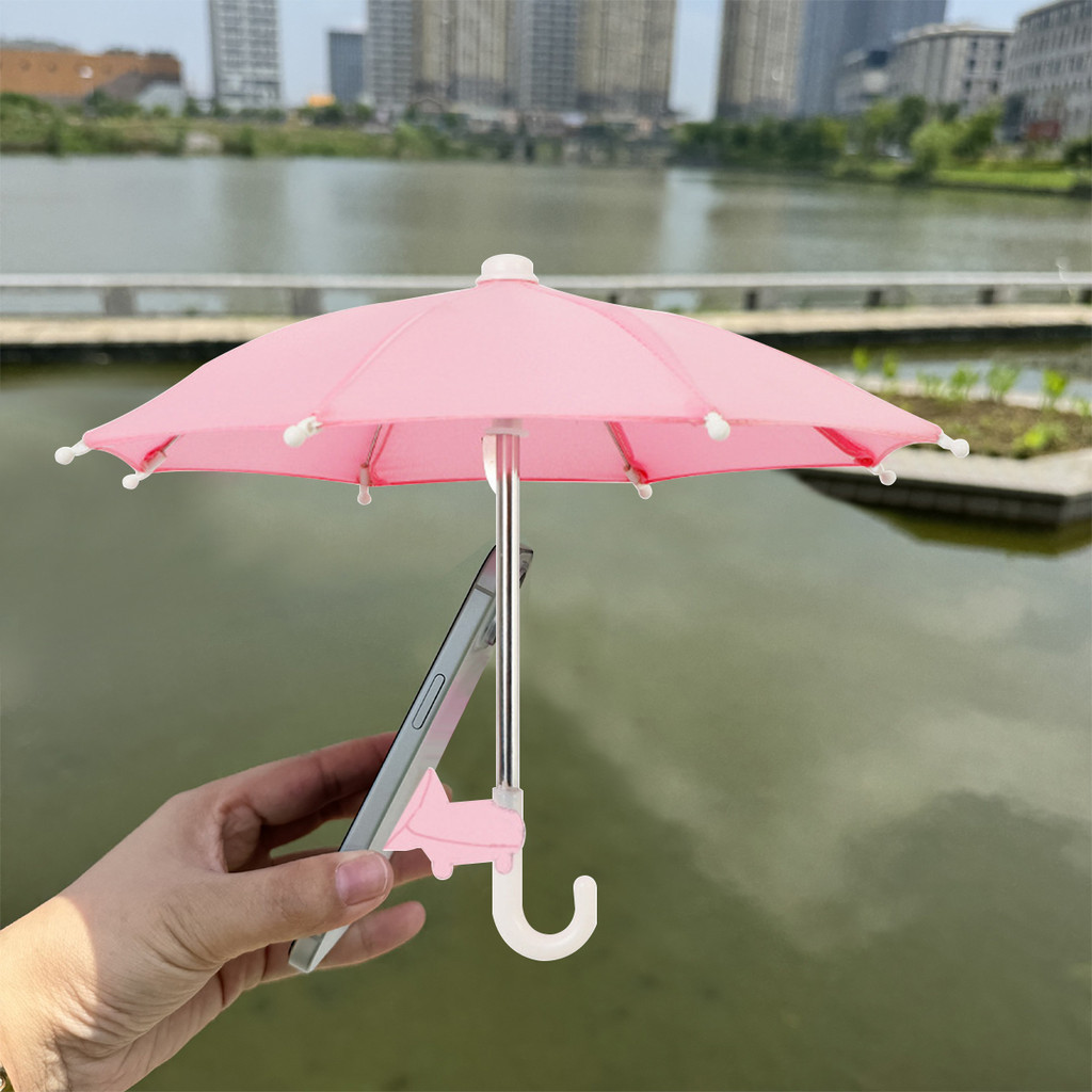 Mini Guarda-Chuva Sol Acessórios De Decoração De Bicicleta Móvel Automático De Poliéster Nova Telefone